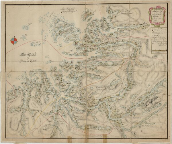 Kartblad 9 Situations Carte over Nummedahls Fogderi. Med Nærøeske; Fosnæske og Overhaldske Kartblad : Compagnie Districter