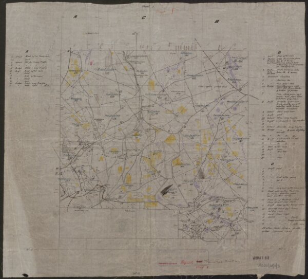 'Transvaal Manoeuvre Area. Surveyed by Capt. C. St B. Sladen Royal].E[ngineers]. & Lt. K.W. Lee R[oyal].F[ield].A[rtillery]. 1910/11.' - War Office ledger. Tracings