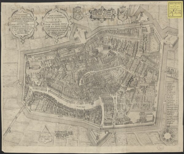Leeuwerden de hooftstadt van Frislant = Leoverdia metropolis frisiæ MCDIII, 1603