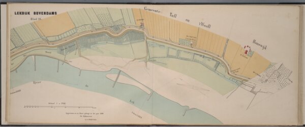 Blad 14, uit: Kaart  van den Lekdijk Bovendams : in bladen / opgemeten en in kaart gebragt in de jaren 1874, 1875 en 1876 door E. G. Wentink ; onder toezicht van den Kameraar van den Lekdijk Bovendams J. P. Havelaar ; schaal van 1:2.500