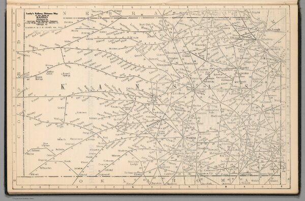 Railway Distance Map of the State of Kansas