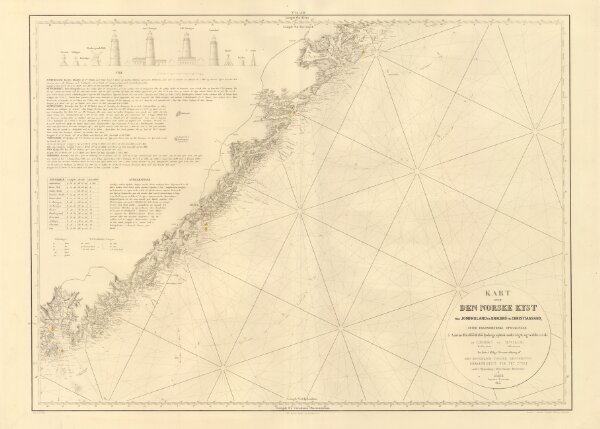 Museumskart 217-20: Kart over Den Norske Kyst fra Jomfruland og Kragerø til Christiansand