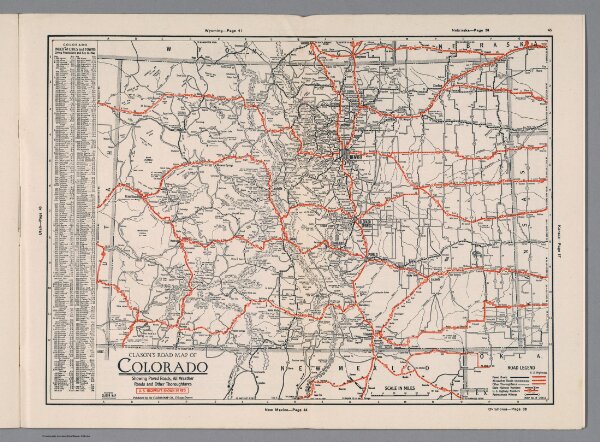 Clason's Road Map of Colorado