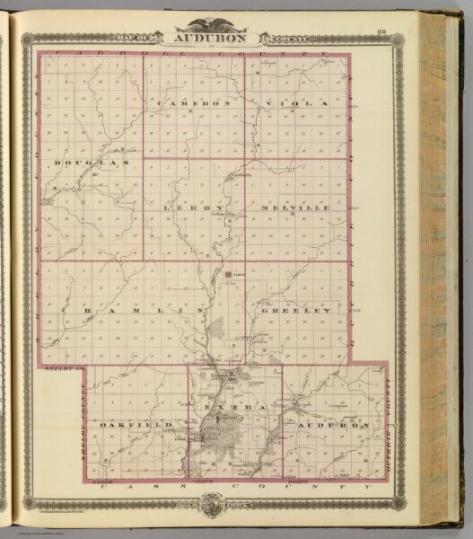 Map of Audubon County, State of Iowa.