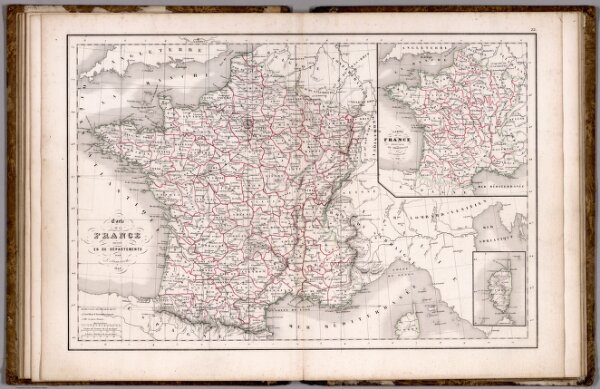Carte de la France Divisee en 86 Departements ... 1846.