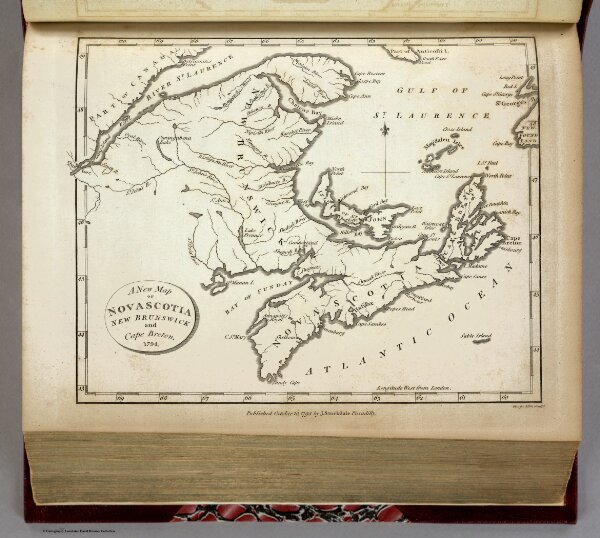New Map of Nova Scotia, New Brunswick and Cape Breton.