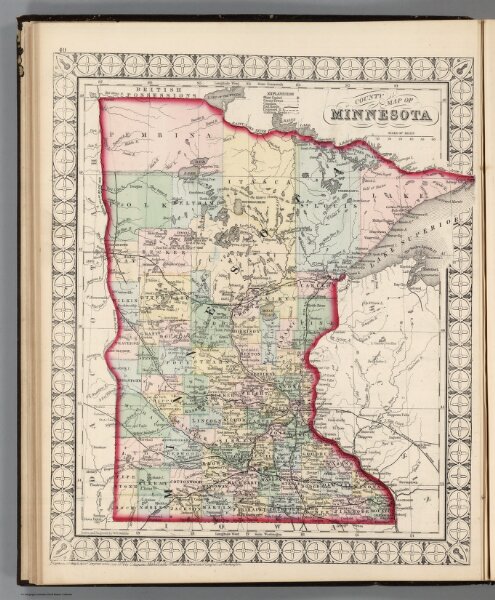 County Map of Minnesota.