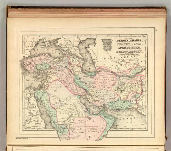 Persia, Arabia, Turkey, Afghanistan, Beloochistan.