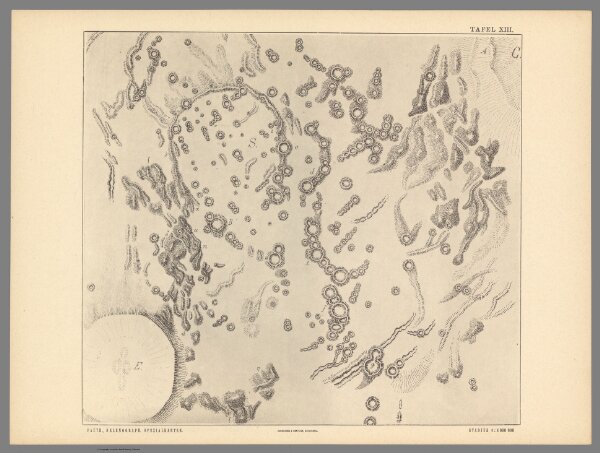 Tafel XIII. Fauth, Phil. Atlas von 25 topographischen Spezialkarten des Mondes