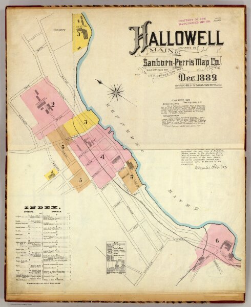 Hallowell, Kennebec Co., Maine (sheet 1, index)