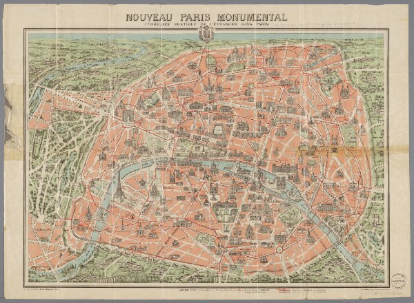 [Recto], uit: Nouveau Paris monumental : itinéraire pratique de l'étranger à Paris / gravé par L. Poulmaire