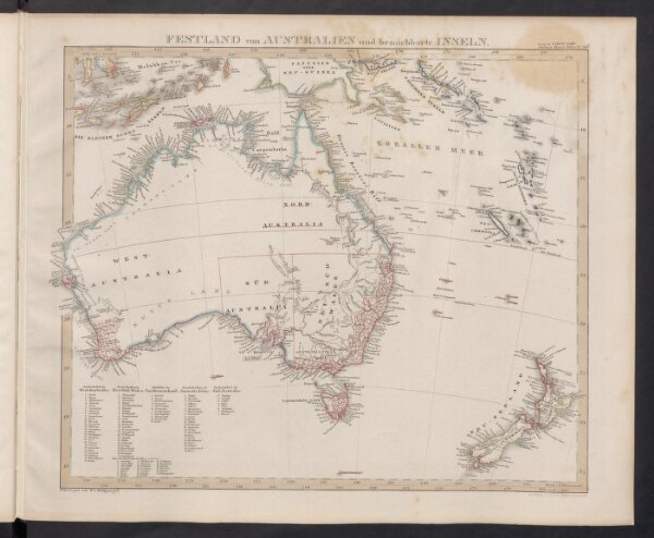 Festland von Australien und benachbarte Inseln