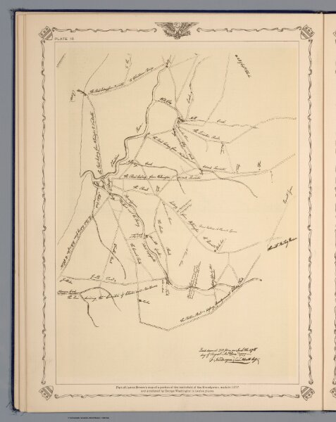 Part of James Broom's map of a portion of the battlefield of the Brandywine, made 1777