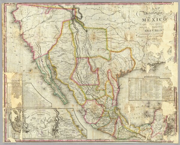 A Map Of The United States Of Mexico.