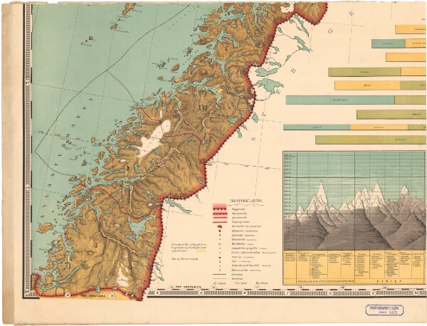 Norgesavdelingen 227-4: Vægkart over Norge - nordlig blad