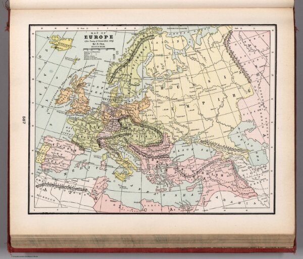 Map of Europe after Treaty of Vienna. A.D. 1815