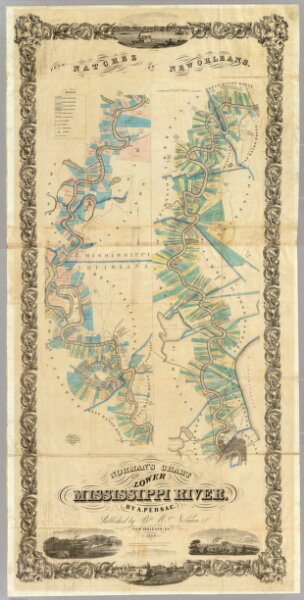 Chart Of The Lower Mississippi River.