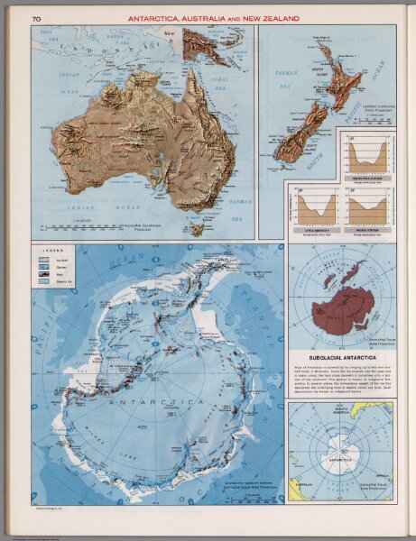 Antarctica, Australia and New Zealand.