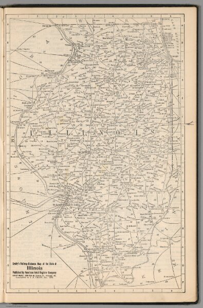 (Continued) Railway Distance Map of the State of Illinois
