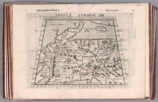 Tabula Europae IV. Della Geografia di Tolomeo. Libro secondo