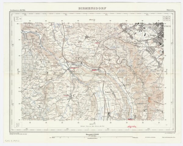 Topographischer Atlas der Schweiz (Siegfried-Karte): Blatt 160: Birmensdorf