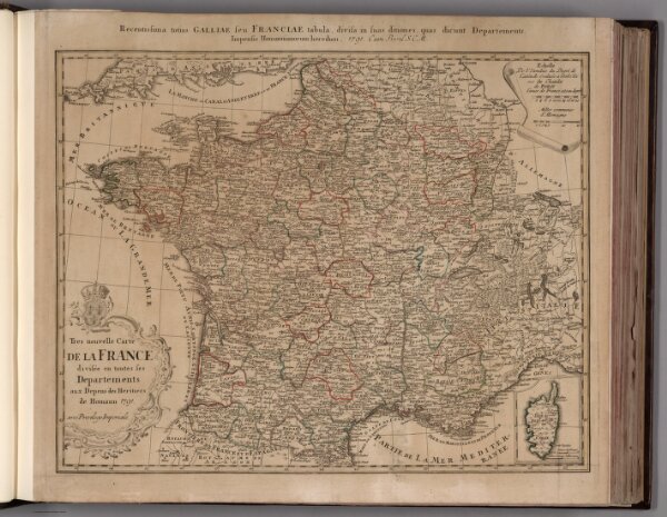 Tres nouvelle Carte de la France divisee en toutes ses Departements.