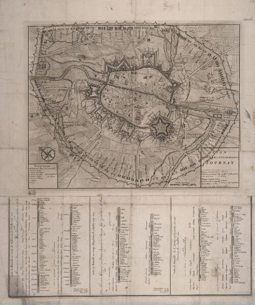 Plan de la ville et citadelle de Tournay