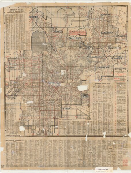 Security Trust & Savings Bank map of the City of Los Angeles and suburbs.