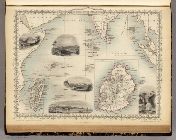 Islands In The Indian Ocean (with) inset map of Mauritius.