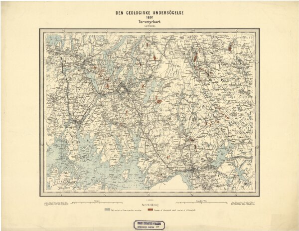 Geologisk kart 37: Den Geologiske Undersøgelse,  Rektangel 10C Sarpsborg