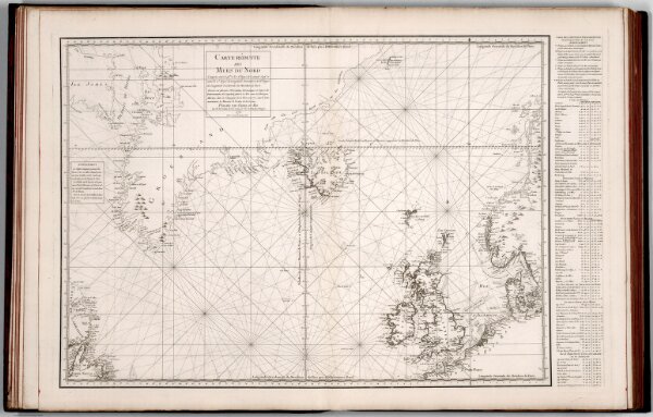 Carte Reduite des Mers du Nord.
