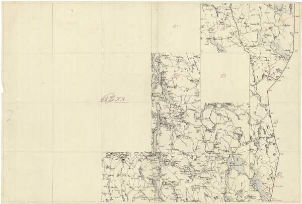 Norge 124b: Sammendraget Kart over en Del af Hedemarkens og Akershus Amter