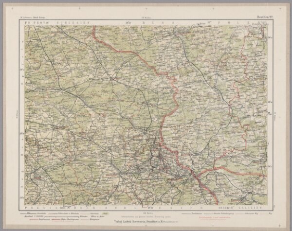 Beuthen 92, uit: Special-Karte von Mittel-Europa / nach amtlichen Quellen bearbeitet von W. Liebenow