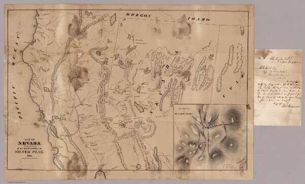 Map Of Nevada Showing New Discoveries Of Silver Peak