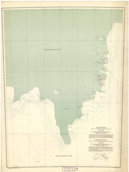 Spesielle kart 84b: Kart over "Antarktis" - Prins Harald land