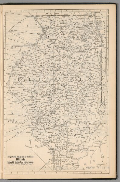 (Continued) Railway Distance Map of the State of Illinois