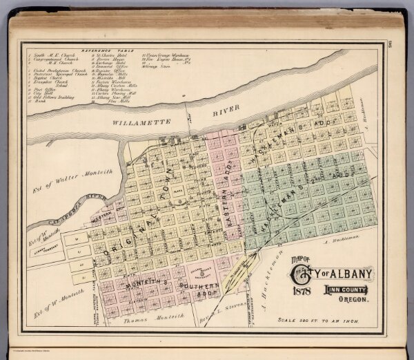 City of Albany, Linn County, Oregon, 1878.