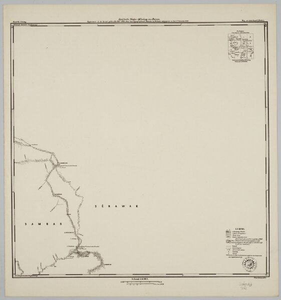 Blad VII Siding, blad c, uit: Residentie Wester-Afdeeling van Borneo : weg- en rivierkaart / Topographisch Bureau