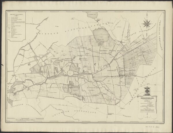 Smallingerland, de negende grietenij van Oostergoo : kadastrale gemeenten: 1. Rottevalle. 2. Oudega. 3. Dragten. 4. Boornbergum, IIe kanton (Beesterzwaag), IIe arrondissement (Heerenveen) 1848 ...