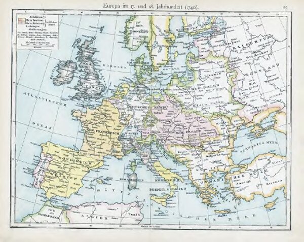 23. Europa im 17. und 18. Jahrhundert (1740)