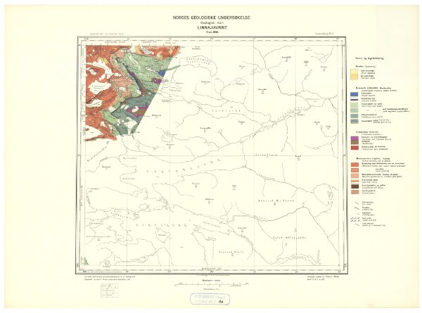 Geologisk kart 84: Geologisk kart: Linnajavrre