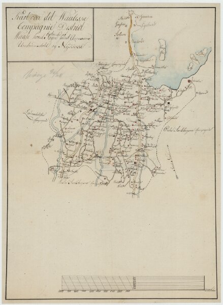 Kartblad 28: Kart over det Waaleske Compagnie District