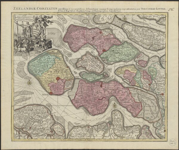 Zeelandiae Comitatus novissima et accuratissima delineatione mappa geographica