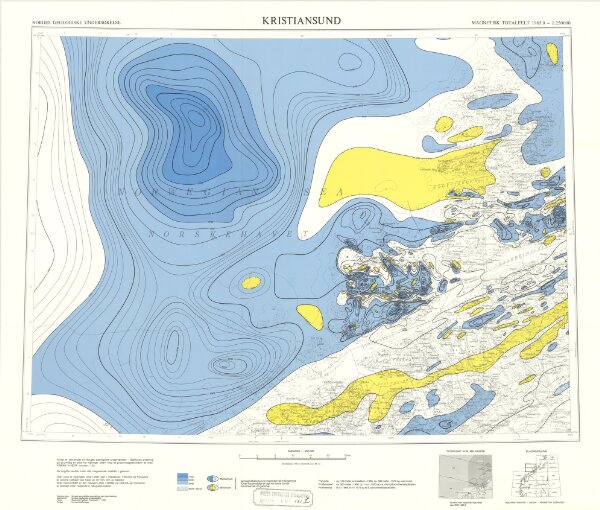 Geologiske kart 121-J2: Kart med magnetisk totalfelt. Kristiansund