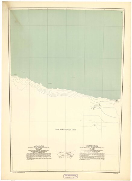Spesielle kart 84g: Kart over "Antarktis" - Lars Christensen land