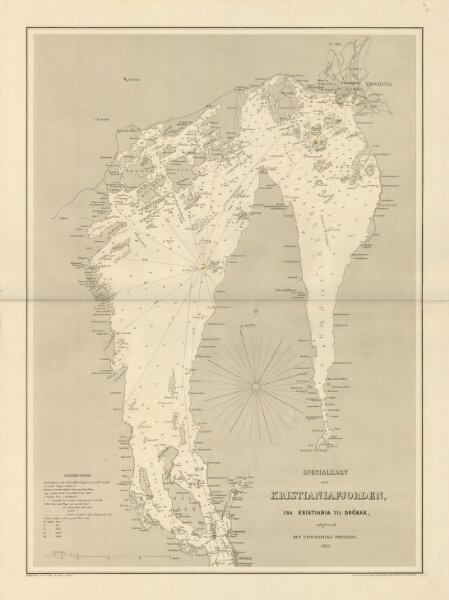 Museumskart 217-43: Specialkart over Kristianiafjorden fra Kristiania til Drøbak