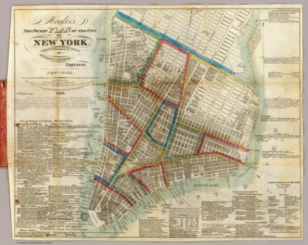 Hooker's New Pocket Plan Of The City Of New York.