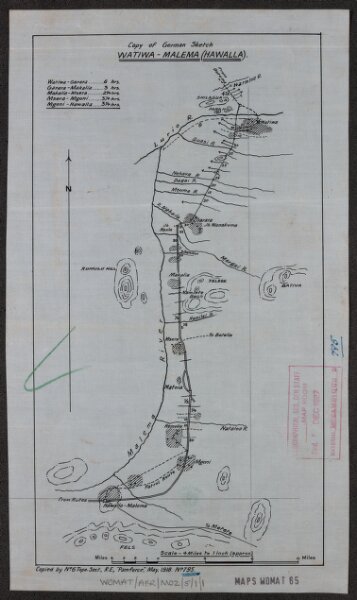 Area between Rivers Zambesi & Ruvuma. Compass traverses  - War Office ledger. Tracings. Compiled by No. 6 Topographical Section R.E.