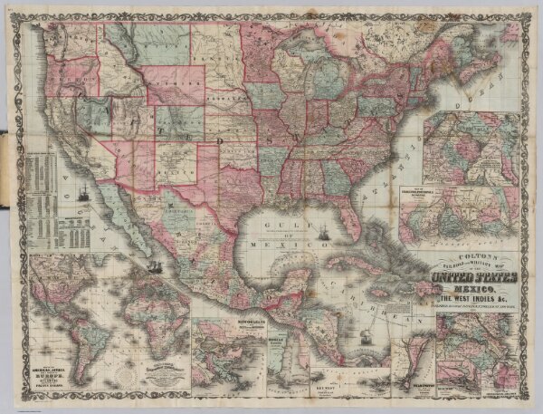 Colton's Railroad And Military Map Of The United States.