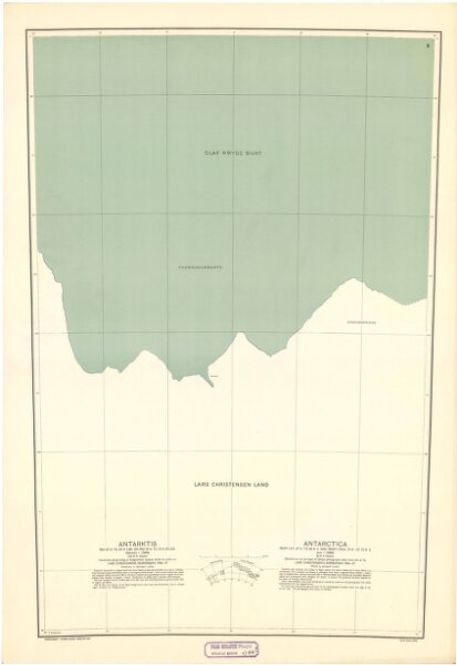 Spesielle kart nr 84i: Kart over "Antarktis" - Lars Christensen land